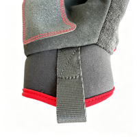 Gants de travail rouge et noir pour hommes et femmes, résistants à l'abrasion, antidérapants, respirants, réglables, pour mécaniciens, poignées de sécurité pour les mains, SKI