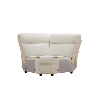 Conjunto de sofá de sala de estar de 3 piezas de tela Beige moderna, sofá reclinable de <span class=keywords><strong>pelusa</strong></span> transpirable blanco, apartamento convertible - Product Image 4