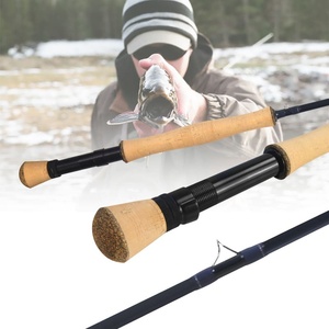 Cannes à pêche à la <span class=keywords><strong>mouche</strong></span> en eau salée <span class=keywords><strong>Canne</strong></span> télescopique Super Hard Blank Green 7 Wt 9 Ft 10Ft Strap Spey Cast 3Wt Korea Carbon Building Sets - Product Image 3
