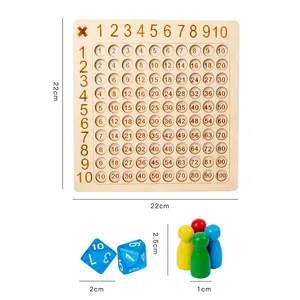 Prix direct usine jouets en bois planche de multiplication jouets mathématiques jouets éducatifs précoces en bois