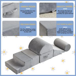 6 cái leo bộ; cầu thang và slide; trẻ em của miếng bọt biển leo thang đồ nội thất; - Product Image 4