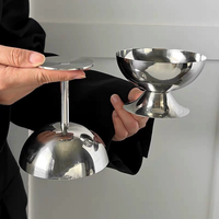 Tasses parfaites en acier inoxydable écologiques bols de glace à salade en métal de qualité supérieure