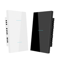 Interruptor de Luz Táctil Zigbee Smart Life, Sin Cable Neutro y Con Cable Neutro, Interruptores de Pared con Panel Táctil para EE. UU., Compatible con Tuya, Alexa y Google Home
