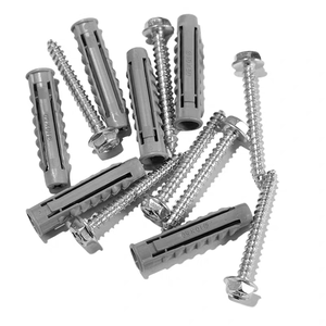 NINDEJIN 100 pièces/sac, tube d'expansion en plastique, bouchon en caoutchouc, chevilles murales, chevilles murales à nervures M6 M8 M10, <span class=keywords><strong>vis</strong></span> autotaraudeuses - Product Image 5