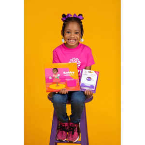 Livre et lot de 30 barrettes Little Lady GaBBY (30) - Livre cartonné de 30 pages avec ensemble de 30 barrettes (rouge/violet/rose) - Product Image 1