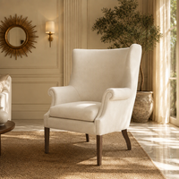 Chaises élégantes et modernes de luxe, confortables, avec pieds en bois, dossier en forme d'aile de chameau, pour la maison familiale, la villa, l'aménagement intérieur