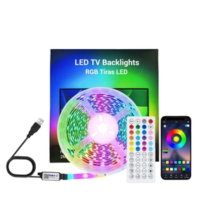 RGB <span class=keywords><strong>LED</strong></span> Thông Minh Âm Nhạc Đồng Bộ Dải Đèn Điều Khiển Bằng Giọng Nói Và Kết Nối USB Màu-Thay Đổi Đèn Cho Phòng Ngủ TV Đảng - Product Image 1