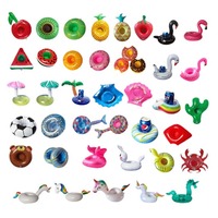 Porte-gobelets gonflables ronds en PVC Flamingo 2026 pour boissons, flotteurs de plage, sous-verres pour boissons, supports de tasses pour piscine