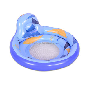 Nuevo diseño azul inflable respaldo piscina flotadores para adultos sofá reclinable tubo Juguetes De Agua inflable agua instalaciones de entretenimiento - Product Image 1