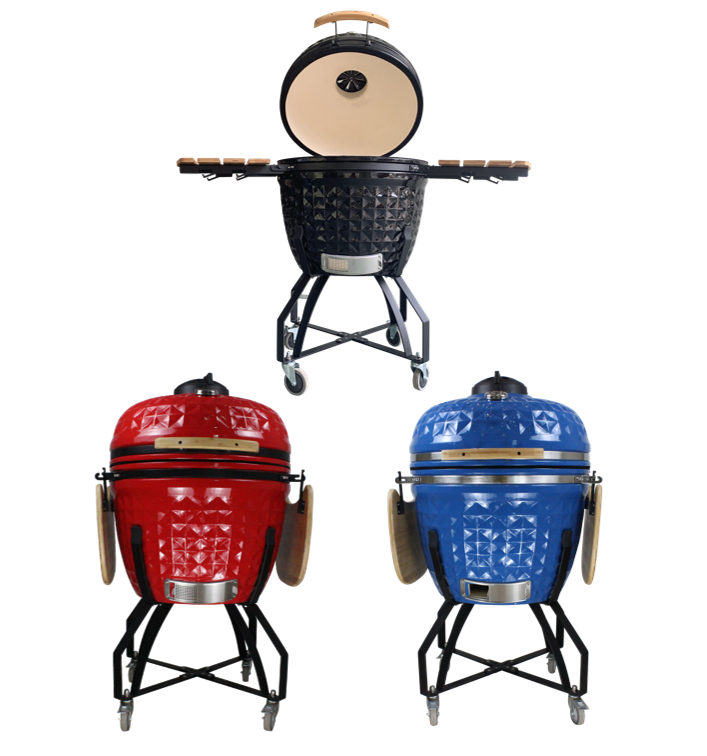 OEM Keramik Grün Komodo Kamado Ei 26 Zoll Diamant form Holzkohle Grill BBQ