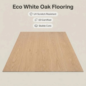 Parquet en <span class=keywords><strong>chêne</strong></span> blanc contemporain avec texture brossée et protection UV invisible pour des résidences modernes et élégantes - Product Image 2