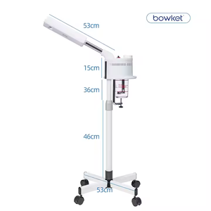 BOWKET Dispositivo de vapor facial 2 en 1 Hot Professional Spa Soporte de lujo Ozone Steam Manual Nano Ionic Facial Steamer Machine - Product Image 4