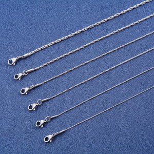 Collier fin en chaîne de câble pour le cou, en acier inoxydable 316L, pour femmes et hommes, couleur argent, collier ras du cou, accessoires de bijoux imperméables - Product Image 2