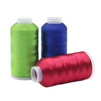 Fil à broder pour machine à broder, vente en gros d'usine, 120D/2, 5000y, disponible en 720 couleurs, bonne résistance à la traction