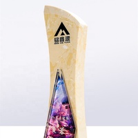 Figurine en forme de cœur transparente, faite à la main, pour compétition scolaire, danse, sport, jeu, en plastique acrylique écologique, logo personnalisé