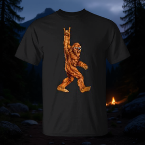 Camiseta Bigfoot Sasquatch Rock And Roll con diseño de gafas de sol - Product Image 3