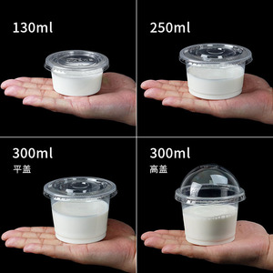 Disposable <b>Plastic</b> <b>Cup</b> With Lid 101Ml To 200Ml Round For Dessert Packaging - Product Image 2