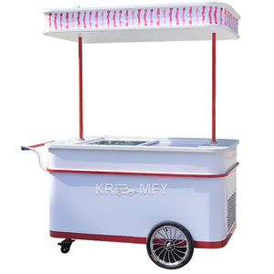 Carrito de Helados Móvil para Exteriores, Congelador Exhibidor de Gelato, Carrito Comercial de Alimentos - Product Image 5