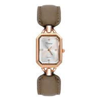 Aimgal Mode Damen Luxus Lederarmband-Uhr 3ATM Wasserdicht Quadratisches Leder Vintage-Armband Hochwertig