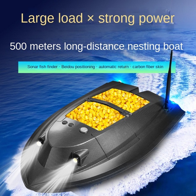RC Fishing Bait Boat Fish Finder Remote Control Boat GPS 500m Control Distance High Power Carbon Fiber Plastic 4kg Load Capacity
