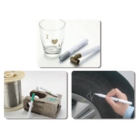 Marqueur de peinture permanent en aluminium de haute qualité en gros avec 12 couleurs pour meubles, verre, métal, bois, pneus de voiture, caoutchouc