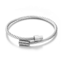 Yiwu Aceon Velle acier inoxydable torsion corde câble fil plaine sculpté personnalisé fermoir bricolage curseur sous-sol bracelet