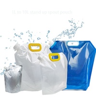 Pochette à bec debout de 1L à 10 litres avec poignée en aluminium transparent café eau jus de riz emballage gallon sac de boisson