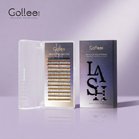 Pestañas Postizas de Lujo Gollee Premium Spike, Fibra PBT Hecha a Mano, Extensión de Pestañas Mate Naturales Suaves 3D Veganas, Libres de Crueldad Animal, Ligeras