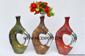 Vases à fleurs en aluminium, étain, brillant, poli et rond Pots et vases à fleurs de qualité supérieure pour les mariages et les fêtes - Product Image 6