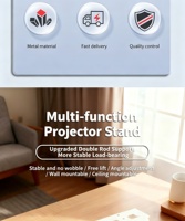Support de projecteur pour home cinéma, support métallique multifonctionnel, mini projecteur portable, support de table, support de plafond.
