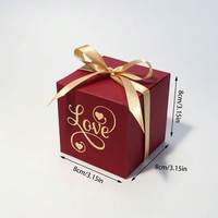 Boîtes à dragées de mariage personnalisées de petite taille, emballage en papier pour cadeaux de bonbons sucrés, emballage cadeau, laminage mat, gaufrage, type dossier plié