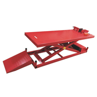 Table élévatrice à ciseaux hydraulique manuelle portable avec plateforme tournante 1800x600mm 80kg pour motos pour usage domestique ou en atelier