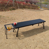 Table de pique-nique pliable et extensible en alliage d'aluminium à six unités, 8 places, pour le camping et les meubles d'extérieur
