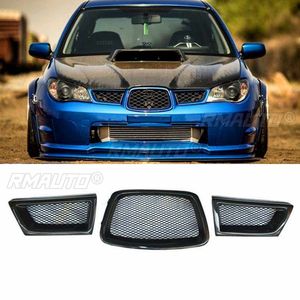 ตะแกรงหน้ารถยนต์คาร์บอนไฟเบอร์สีดำ 3 ชิ้น สำหรับ Subaru Impreza WRX STi รุ่นที่ 9 ปี 2006-2007 28012 - Product Image 1
