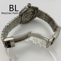 BLIGER 40mm plongée automatique hommes montre NH34 GMT cadran noir rouge GMT lettre jubilé Bracelet rouge bleu Pepsi couleur céramique lunette