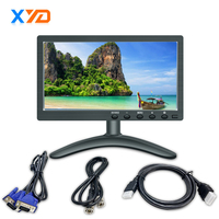 Dikiz kamera için 10 inç TFT renkli LCD monitör HD giriş VGA HD-MI AV monitör araba ses çalar