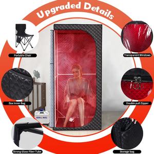 Vasche da bagno per Sauna a vapore portatili per tutto il corpo in acrilico sala vapore per la casa con luce rossa terapia Sauna Villa Sauna a vapore portatile - Product Image 3