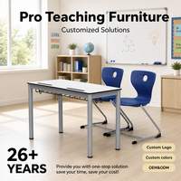 Chaises et tables de classe classiques doubles, mobilier scolaire en PVC, pupitre et chaise d'écolier, siège en plastique pour salle d'étude scolaire