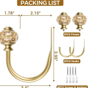 Crochet de rideau en forme de U, argenté, durable, accessoire de quincaillerie traditionnel pour montage mural - Product Image 5