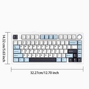 Bàn phím cơ học AULA F75 75% Gasket Gaming BT có dây/không dây 2.4G RGB, hỗ trợ thay nóng, hỗ trợ tiếng Anh và tiếng Ả Rập, tùy chỉnh - Product Image 6