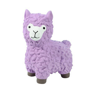 Juguetes de látex populares transfronterizos para mascotas, alpaca realista con sonido, alpaca de dibujos animados duradera, masticable y limpiadora de dientes para perros - Product Image 5