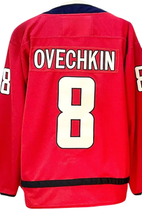 2025 новый стиль, оптовая продажа, 8 Александр Овечкин 43 Том Уилсон, топ, сшитый США, Америка, хоккейная Майка - Product Image 2