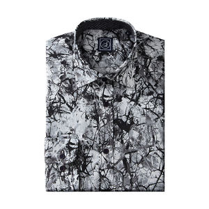 Chemise décontractée homme sur mesure en popeline écologique 100 % coton imprimée numériquement pour l'automne, style streetwear et week-end - Product Image 1