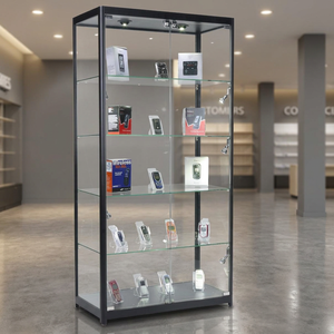 Yipinhui Transparent Glass LED <b>Display</b> <b>Cabinets</b> for Supermarkets Shopping Malls & Figurine Stores-Portable Design - Product Image 3