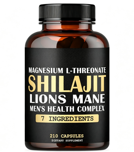 Capsule di Shilajit con Funghi 7 in 1 a Marchio Privato, Integratore per la <span class=keywords><strong>Salute</strong></span> Maschile, Polvere di Criniera di Leone e Maca, Miglior Stimolante Maschile - Product Image 1