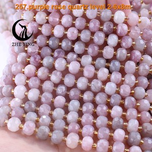 Zhe Ying 6*8mm perles <span class=keywords><strong>de</strong></span> pierre Rondelle à facettes perle <span class=keywords><strong>de</strong></span> pierre naturelle pierre précieuse perles <span class=keywords><strong>de</strong></span> pierre à facettes Rondelle en vrac pour la fabrication <span class=keywords><strong>de</strong></span> bijoux - Product Image 6