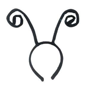 Serre-têtes fantaisie en velours avec antennes noires, coccinelle et luciole, accessoires de déguisement d'Halloween - Product Image 1