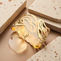 Bijoux en cuivre plaqué or Joias De Luxo Bijoux fantaisie pour dames fermoir creux bracelets chinois