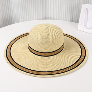 Bán Buôn Mùa Hè Phụ Nữ Bãi Biển Thêu <span class=keywords><strong>Hat</strong></span> Tùy Chỉnh Biểu Tượng Tùy Chỉnh Người Phụ Nữ Rộng Giấy Mềm Mũ Rơm - Product Image 5