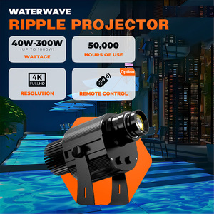 100W水波効果オーシャンリップルライト屋外IP65 LEDゴボプロジェクター（広告ビル用、水波ライト付き） - Product Image 2